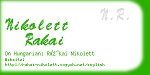 nikolett rakai business card